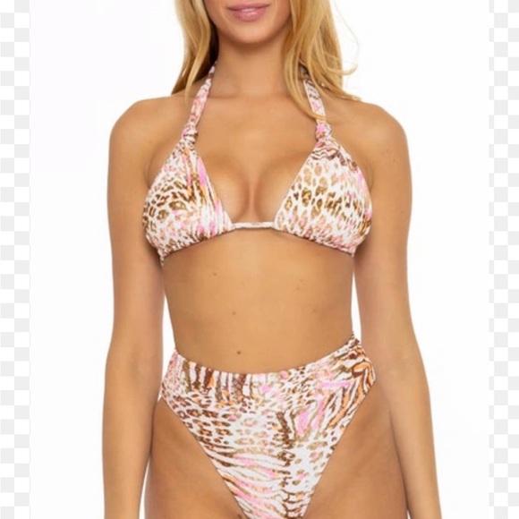 NWT! Isabella Rose Safari String Bikini Top- Size Medium - Picture 2 of 8